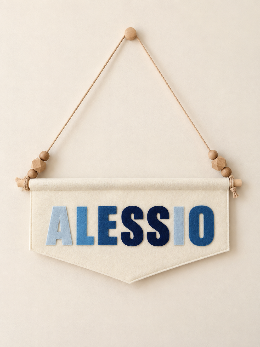 Bandierina con Nome Personalizzata Blu