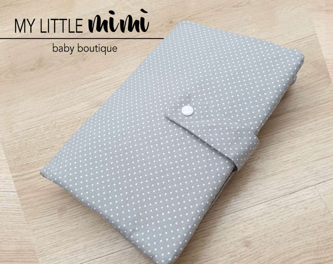 Pochette Portapannolini Pois - Grey