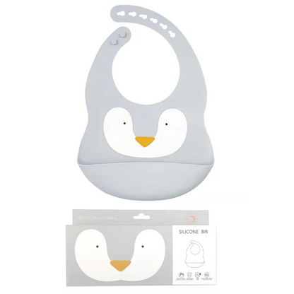 Grey Pinguin Bib