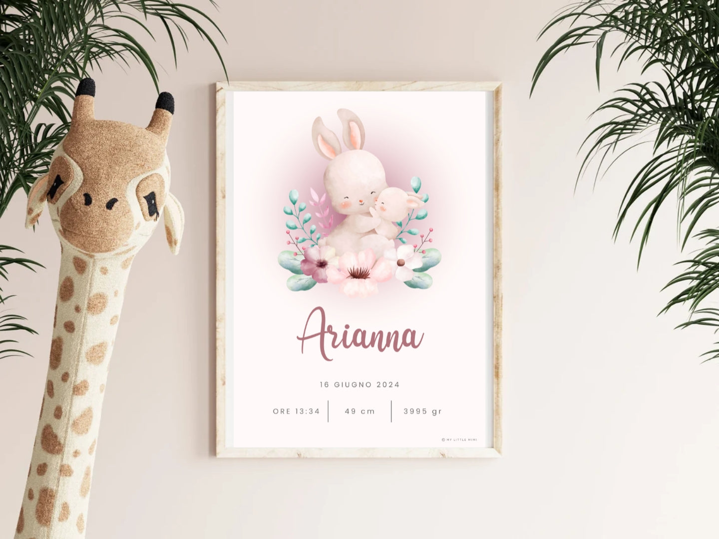 Poster Nascita Sweet Bunny