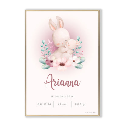 Poster Nascita Sweet Bunny