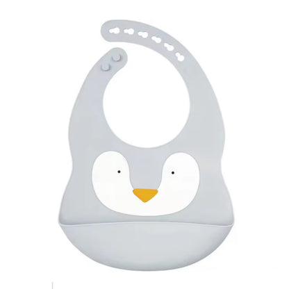 Grey Pinguin Bib