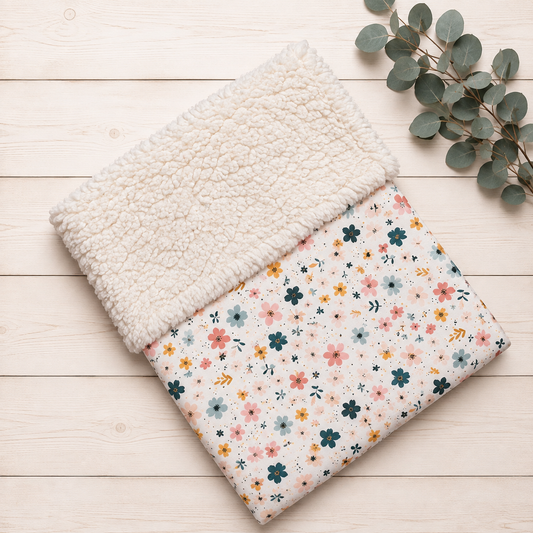 Copertina Invernale fiori personalizzata con nome