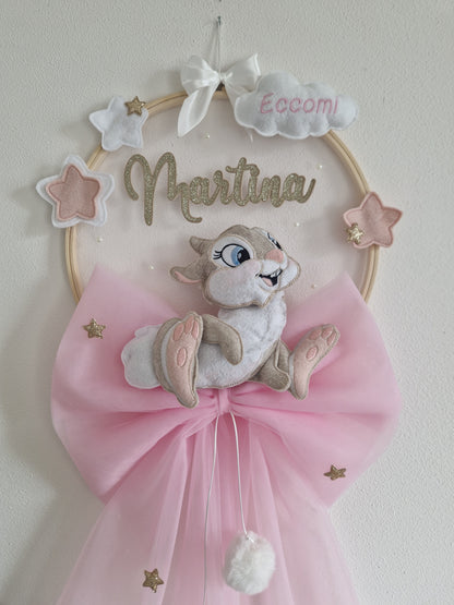 fiocco nascita bunny personalizzato fatto a mano
