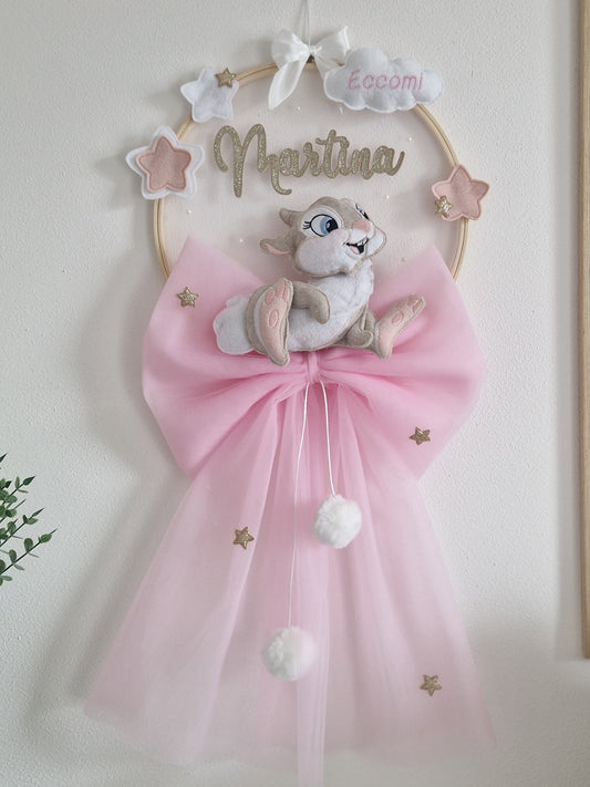 fiocco nascita bunny personalizzato fatto a mano