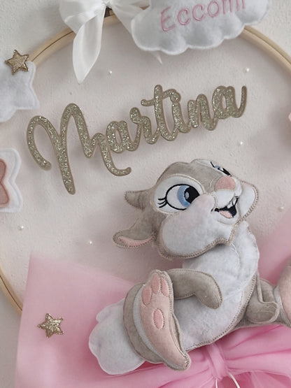 fiocco nascita bunny personalizzato fatto a mano
