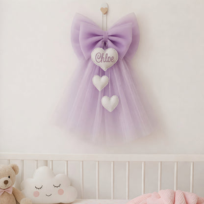 Fiocco Nascita Tulle Lilla