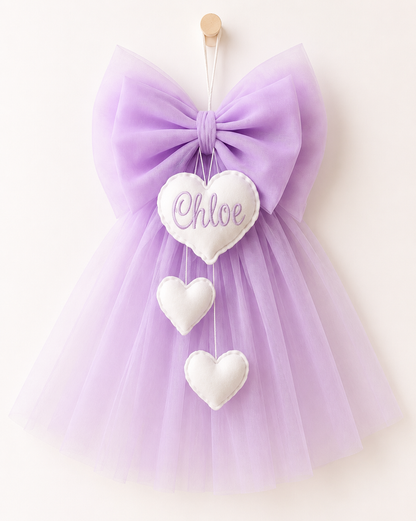 Fiocco Nascita Tulle Lilla