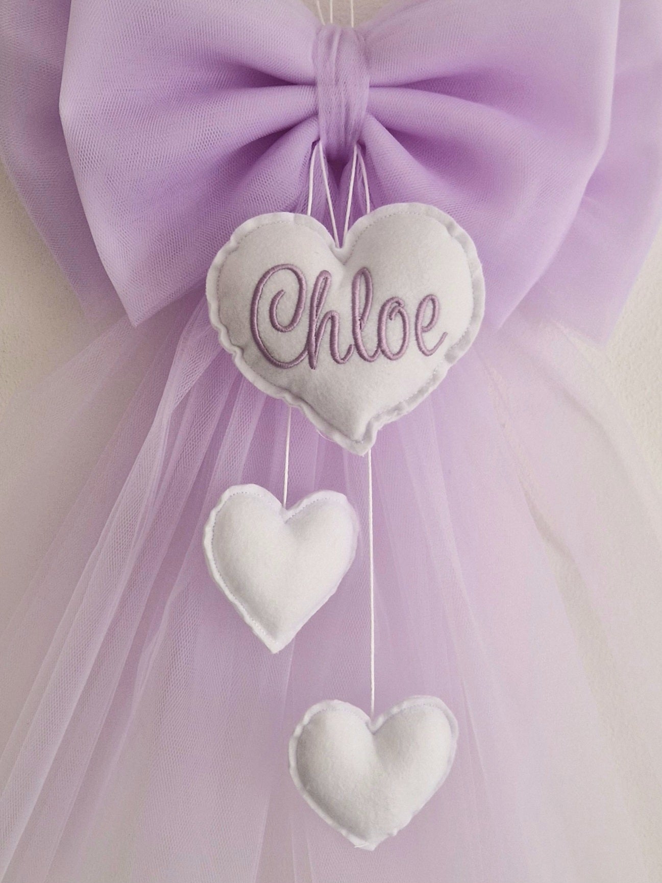 Fiocco Nascita Tulle Lilla