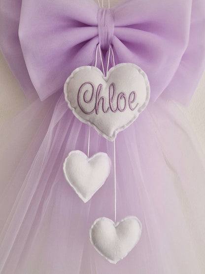 Fiocco Nascita Tulle Lilla