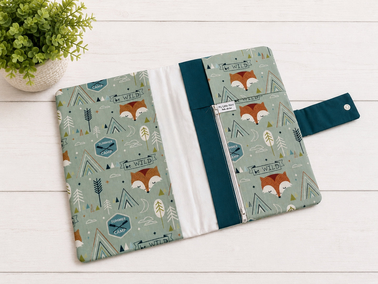 Pochette Portapannolini Boho Fox Personalizzata