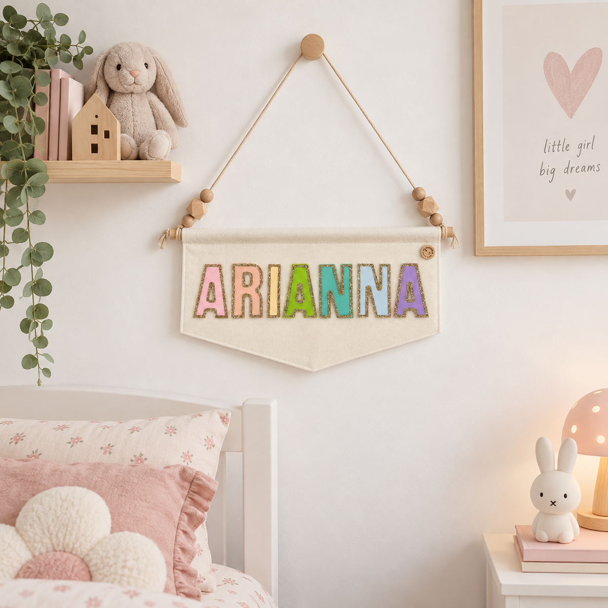 Bandierina con Nome Personalizzata per Cameretta Bambini