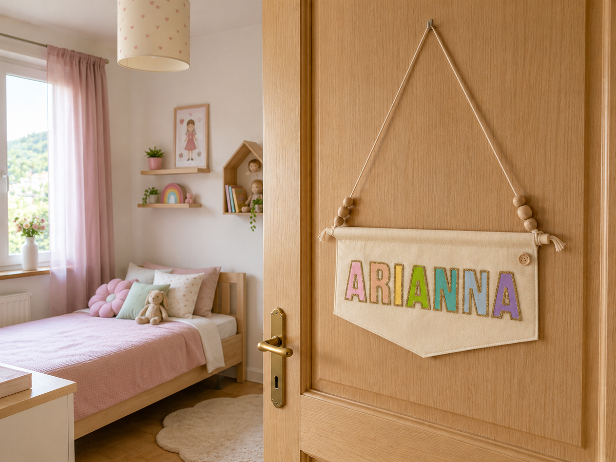 Bandierina con Nome Personalizzata per Cameretta Bambini
