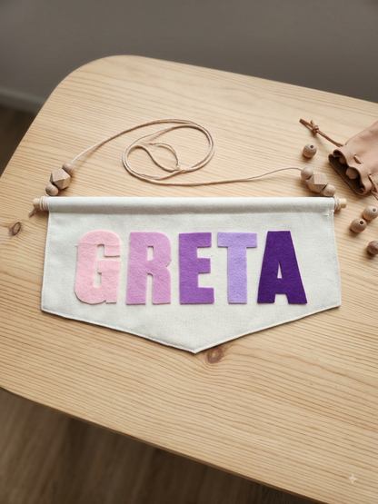 Bandierina con Nome Personalizzata per Cameretta Bambini