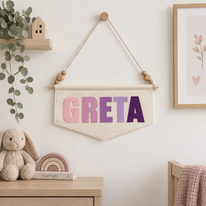Bandierina con Nome Personalizzata per Cameretta Bambini