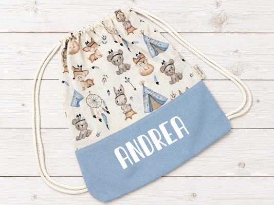 Sacca-zaino asilo BOHO BOY personalizzabile