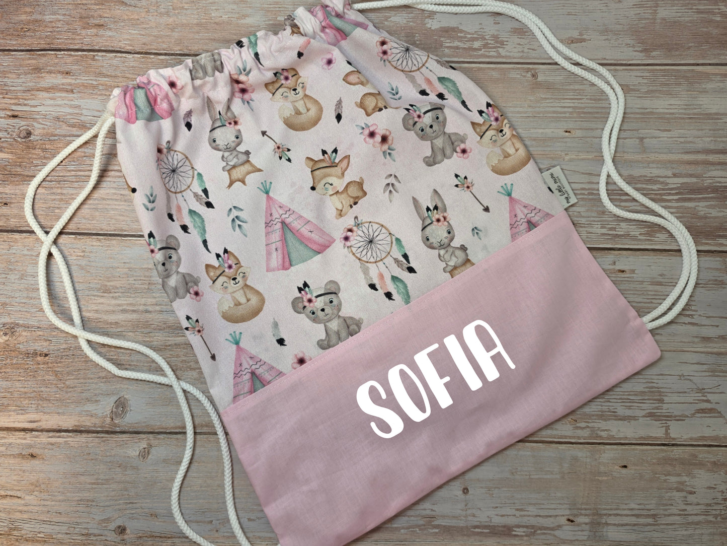 Sacca-zaino asilo BOHO GIRL personalizzabile