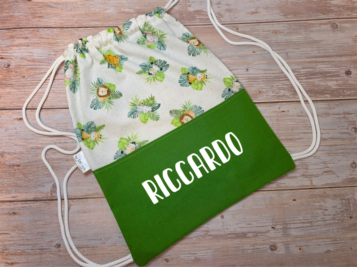 Sacca-zaino asilo SAFARI personalizzabile